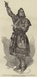 Kah-ge-ga-gah-bowh, der Ojibbeway-Häuptling, skizziert während des Abstinenztreffens im Drury-Lane-Theater